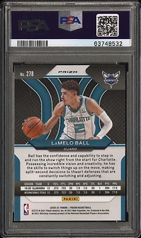 2020 Panini Prizm 278 Lamelo Ball Blue Wave Prizm PSA