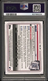 2020 Bowman Draft Chrome Draft Picks Autographs Cdajw Jordan Walker Sparkle Refractor PSA 9