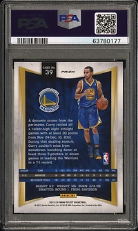 2012 Panini Select 39 Stephen Curry Prizm PSA 9