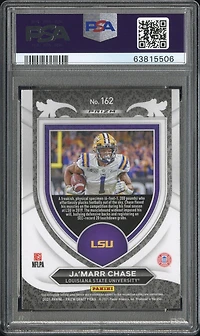 2021 Panini Prizm Draft Picks 162 Ja'marr Chase Green Wave PSA 10