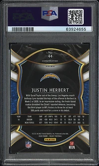 2020 Panini Select Justin Herbert Silver Prizm PSA