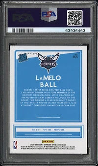 2020 Panini Donruss Optic 153 Lamelo Ball Blue Velocity PSA 10