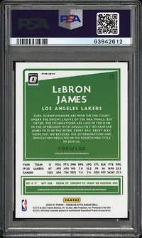 2020 Panini Donruss Optic 13 Lebron James Checkerboard PSA 9
