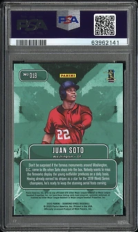 2020 Panini Diamond Kings Downtown D18 Juan Soto PSA 10