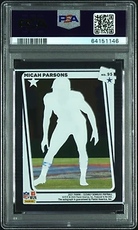2021 Panini Clearly Donruss 95 Micah Parsons Rated Rookie Autograph PSA 9