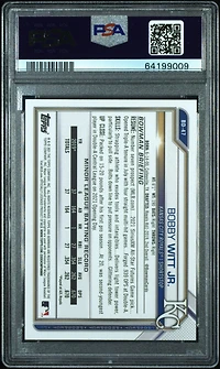 2021 Bowman Draft Bd47 Bobby Witt Jr. Sky Blue PSA 10