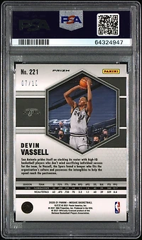 2020 Panini Mosaic 221 Devin Vassell Gold Mosaic PSA 9