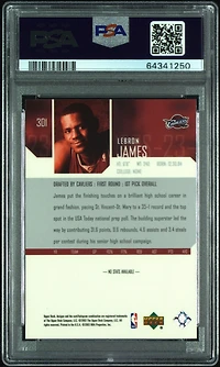2003 Upper Deck 301 Lebron James PSA