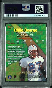 1999 Topps Chrome Hall Of Fame H17 Eddie George Hall Of Fame-refractor PSA 10