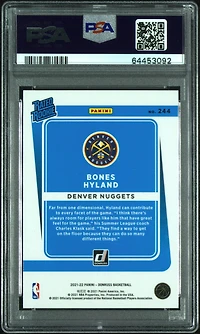 2021 Panini Donruss 244 Bones Hyland Holo Gold Laser PSA 10