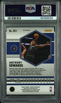 2020 Panini Mosaic Anthony Edwards Camo Pink PSA