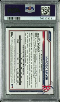 2021 Bowman Draft Chrome Draft Pick Autographs Cdamm Marcelo Mayer PSA 9