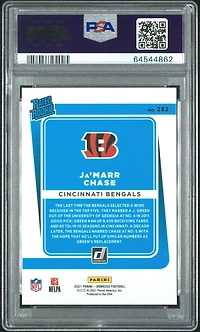 2021 Panini Donruss 262 Ja'marr Chase Press Proof Silver PSA 9
