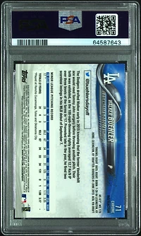 2018 Topps Chrome 71 Walker Buehler PSA 10