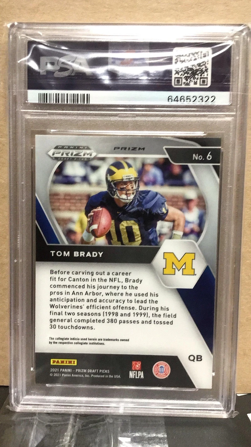 2021 Panini Prizm Draft Picks 6 Tom Brady PSA 10