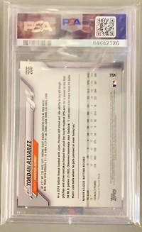 2020 Topps Chrome 200 Yordan Alvarez Sp PSA 10