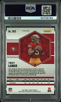 2021 Panini Mosaic 303 Trey Lance PSA 10