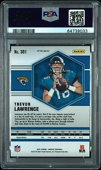 2021 Panini Mosaic 301 Trevor Lawrence Honeycomb PSA 8
