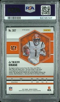 2021 Panini Mosaic Ja’marr Chase Reactive Orange PSA