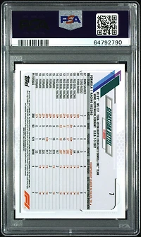 2021 Topps Chrome Formula 1 7 Sebastian Vettel PSA 10