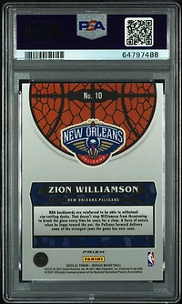 2020 Panini Mosaic Stained Glass 10 Zion Williamson PSA 10