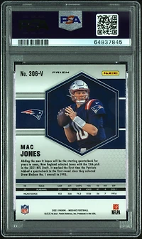 2021 Panini Mosaic 306v Mac Jones Variation-silver PSA 10