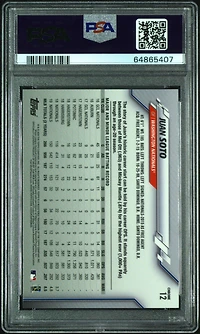 2020 Topps Chrome 12 Juan Soto Sp PSA 10