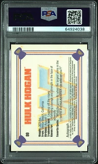 1991 Classic Wwf 99 Hulk Hogan PSA 9