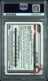 2021 Bowman Draft Chrome Draft Pick Autographs Cdaja Jay Allen Purple Refractor PSA 10
