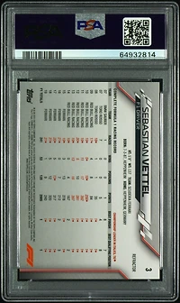 2020 Topps Chrome Formula 1 3 Sebastian Vettel Refractor PSA 10
