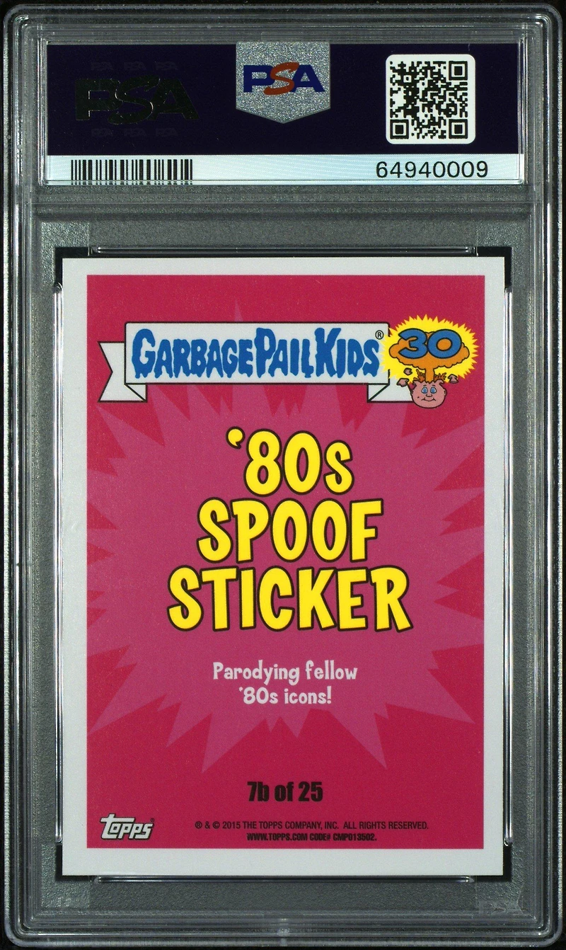2015 Topps Garbage Pail Kids 30th Anniversary '80's Spoof 7b Jumpin' Jordan PSA 9