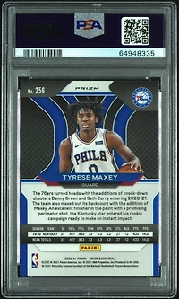 2020 Panini Prizm 256 Tyrese Maxey Prizm PSA