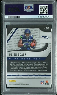 2019 Panini Prizm 343 Dk Metcalf Lazer Prizm PSA 10