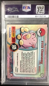2000 Topps Chrome Pokemon T.v. 113 Chansey PSA 10
