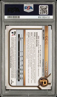 2022 Bowman Chrome Rookie Autographs Craoc Oneil Cruz PSA 9