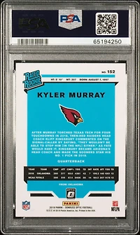 2019 Panini Donruss Optic 152 Kyler Murray PSA 9