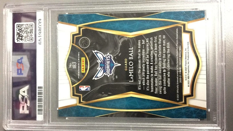 2020 Panini Select 183 Lamelo Ball Blue Retail PSA 10