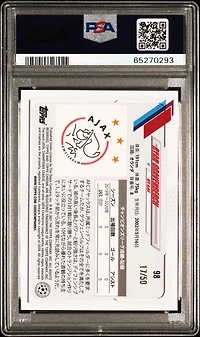 2020 Topps Uefa Champions League Japan Edition 98 Ryan Gravenberch Gold Refractor PSA 10