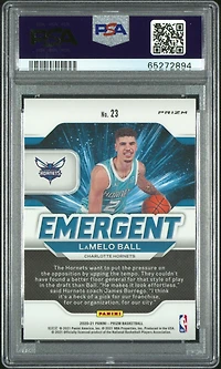 2020 Panini Prizm Emergent 23 Lamelo Ball Silver Prizm PSA