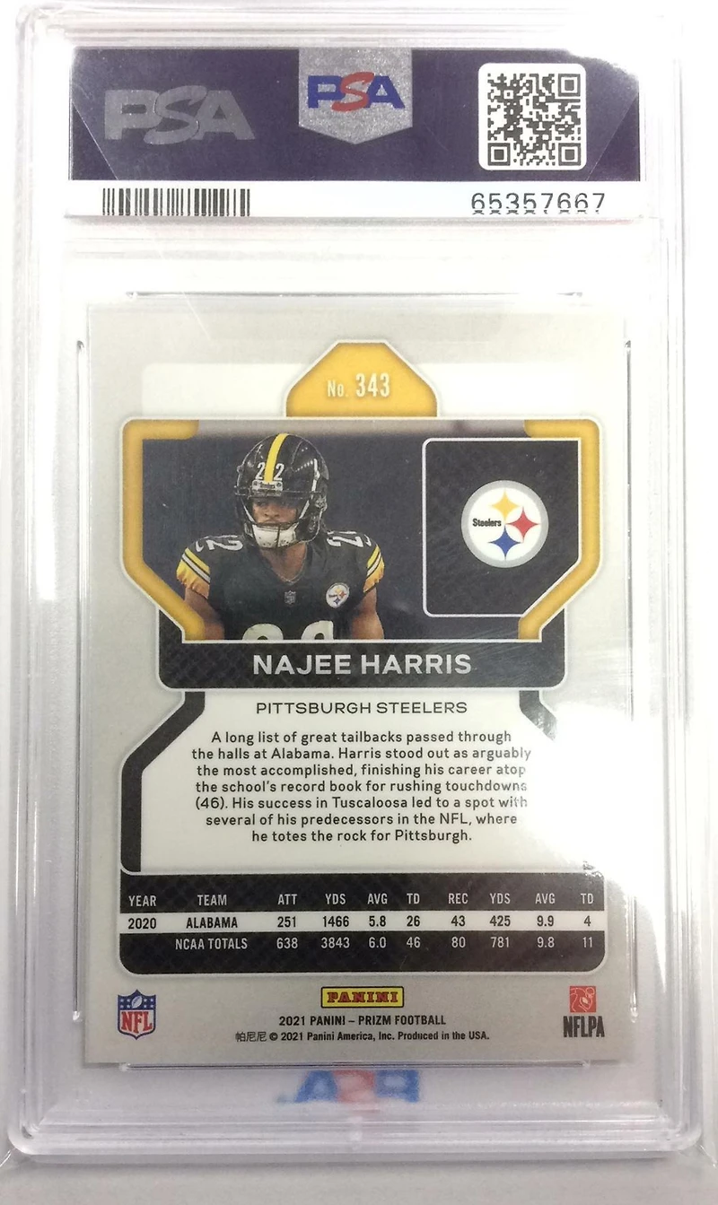 2021 Panini Prizm 343 Najee Harris PSA 10