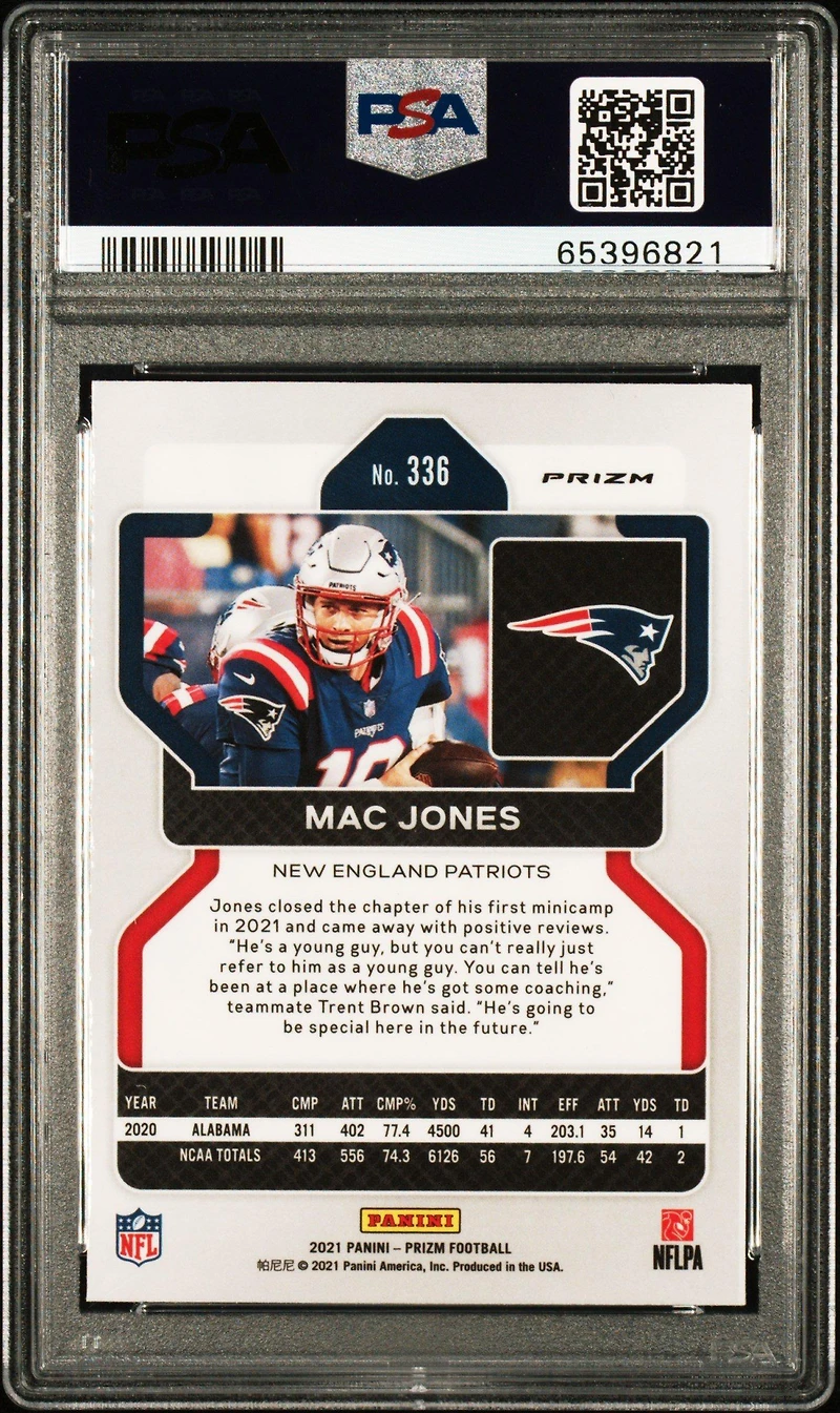 2021 Panini Prizm 336 Mac Jones PSA