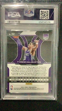 2020 Panini Prizm 262 Tyrese Haliburton PSA