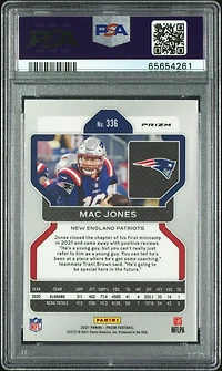 2021 Panini Prizm 336 Mac Jones Blue Prizm PSA 9