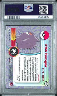 2000 Topps Chrome Pokemon T.v. 94 Gengar PSA 10