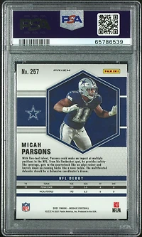 2021 Panini Mosaic 257 Micah Parsons Genesis PSA 10