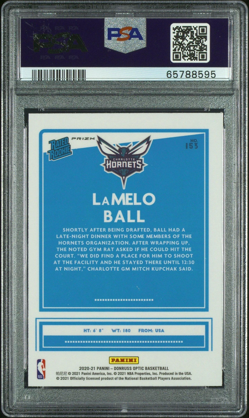 2020 Panini Donruss Optic 153 Lamelo Ball PSA