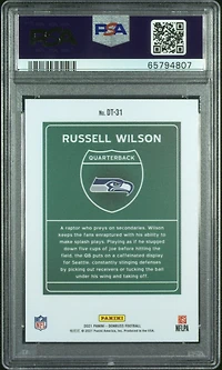 2021 Panini Donruss Downtown Dt-31 Russell Wilson PSA 9
