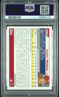 2004 Topps 324 Yadier Molina PSA 9