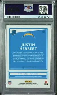 2020 Panini Donruss Optic 303 Justin Herbert Variation PSA
