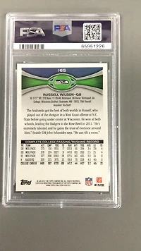 2012 Topps 165 Russell Wilson Passing-stands Visible PSA 10